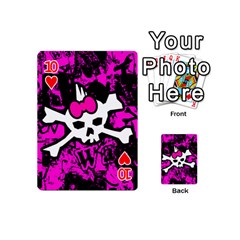 Punk Skull Princess Playing Cards 54 Designs (Mini) from ArtsNow.com Front - Heart10