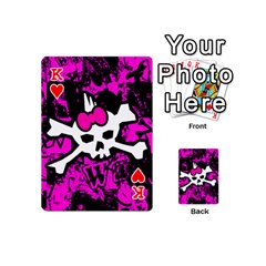 King Punk Skull Princess Playing Cards 54 Designs (Mini) from ArtsNow.com Front - HeartK