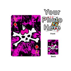 Punk Skull Princess Playing Cards 54 Designs (Mini) from ArtsNow.com Front - Diamond7