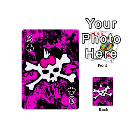 Punk Skull Princess Playing Cards 54 Designs (Mini) from ArtsNow.com Front - Club3
