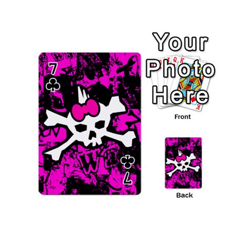 Punk Skull Princess Playing Cards 54 Designs (Mini) from ArtsNow.com Front - Club7