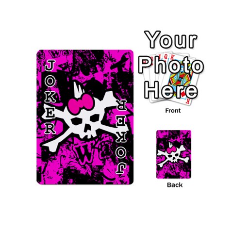 Punk Skull Princess Playing Cards 54 Designs (Mini) from ArtsNow.com Front - Joker1