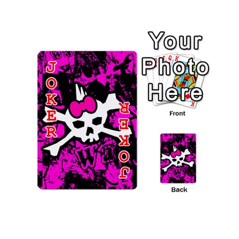 Punk Skull Princess Playing Cards 54 Designs (Mini) from ArtsNow.com Front - Joker2