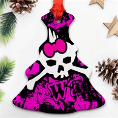 Punk Skull Princess Christmas Tree Ornament (Two Sides) from ArtsNow.com Front