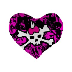 Punk Skull Princess Standard 16  Premium Heart Shape Cushion  from ArtsNow.com Front