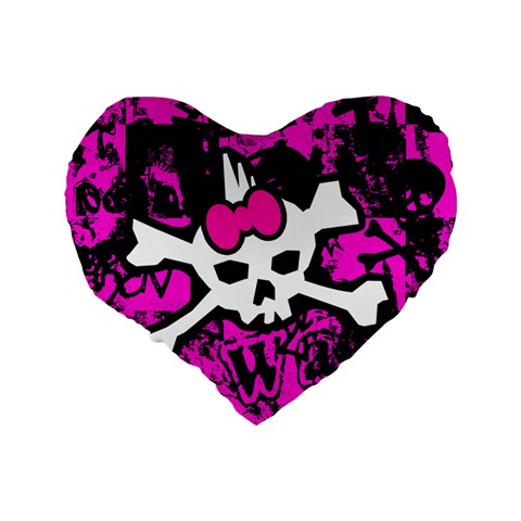 Punk Skull Princess Standard 16  Premium Heart Shape Cushion  from ArtsNow.com Back