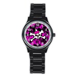 Punk Skull Princess Stainless Steel Round Watch