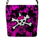 Punk Skull Princess Flap Closure Messenger Bag (L)