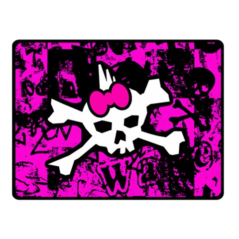 Punk Skull Princess Double Sided Fleece Blanket (Small) from ArtsNow.com 45 x34  Blanket Front