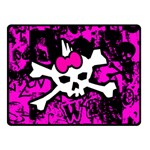 Punk Skull Princess Double Sided Fleece Blanket (Small)