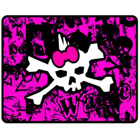 Punk Skull Princess Double Sided Fleece Blanket (Medium) from ArtsNow.com 58.8 x47.4  Blanket Front