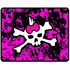 Punk Skull Princess Double Sided Fleece Blanket (Medium) from ArtsNow.com 58.8 x47.4  Blanket Back