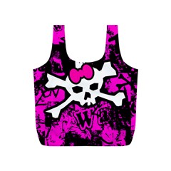 Punk Skull Princess Full Print Recycle Bag (S) from ArtsNow.com Back