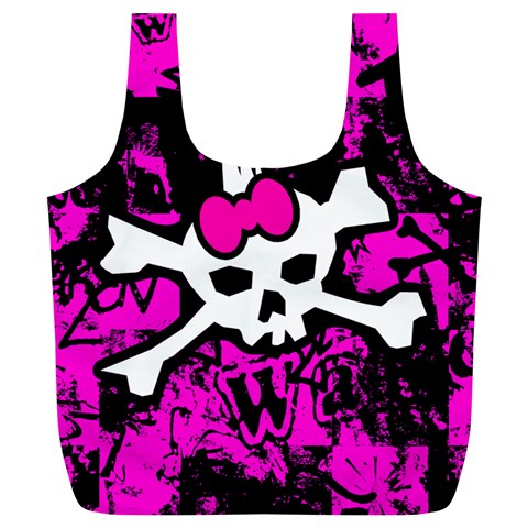 Punk Skull Princess Full Print Recycle Bag (XL) from ArtsNow.com Front