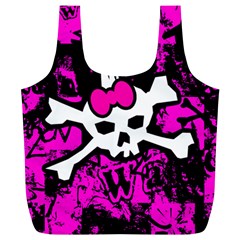 Punk Skull Princess Full Print Recycle Bag (XL) from ArtsNow.com Front