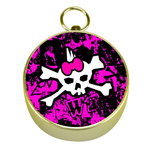 Punk Skull Princess Gold Compass from ArtsNow.com Front
