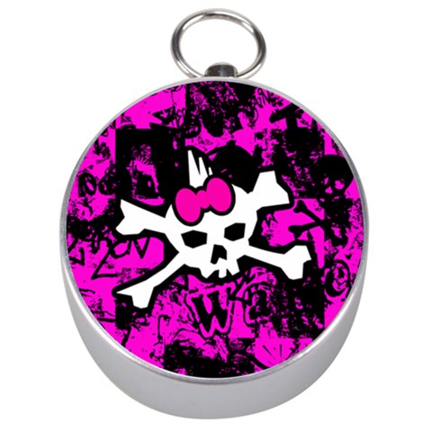 Punk Skull Princess Silver Compass from ArtsNow.com Front