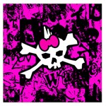 Punk Skull Princess Large Satin Scarf (Square)