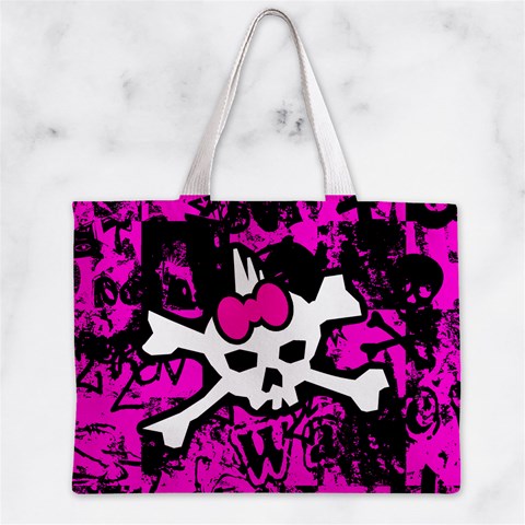 Punk Skull Princess Zipper Mini Tote Bag from ArtsNow.com Front