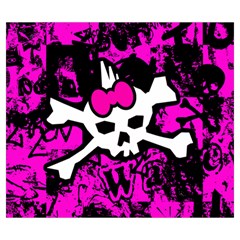 Punk Skull Princess Zipper Large Tote Bag from ArtsNow.com Front