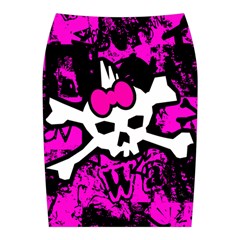 Punk Skull Princess Midi Wrap Pencil Skirt from ArtsNow.com Back