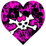 Punk Skull Princess Wooden Puzzle Heart