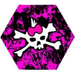 Punk Skull Princess Wooden Puzzle Hexagon