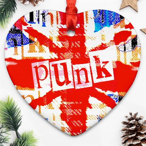 Punk Union Jack Ornament (Heart) from ArtsNow.com Front