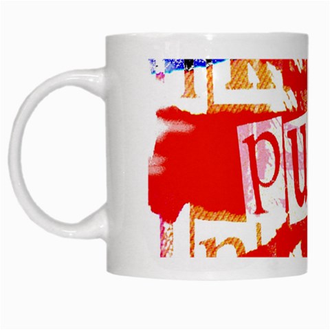 Punk Union Jack White Mug from ArtsNow.com Left