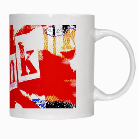 Punk Union Jack White Mug from ArtsNow.com Right
