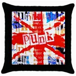 Punk Union Jack Throw Pillow Case (Black)