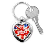 Punk Union Jack Key Chain (Heart)
