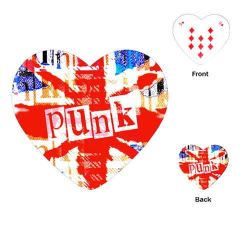 Punk Union Jack Playing Cards Single Design (Heart) from ArtsNow.com Front