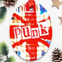 Punk Union Jack Oval Ornament (Two Sides) from ArtsNow.com Back