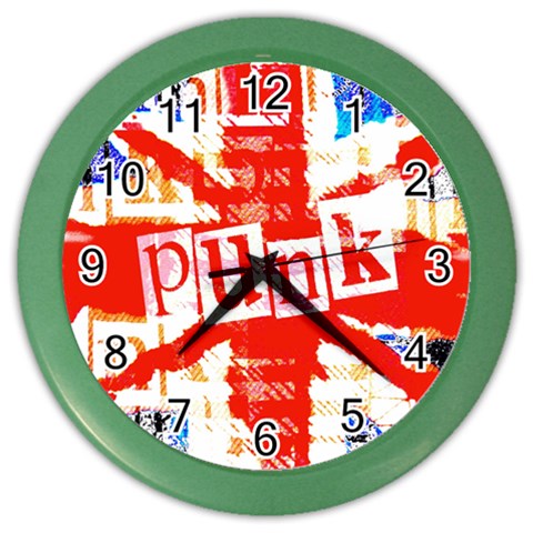 Punk Union Jack Color Wall Clock from ArtsNow.com Front