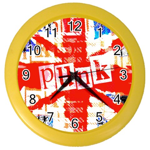 Punk Union Jack Color Wall Clock from ArtsNow.com Front