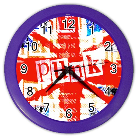 Punk Union Jack Color Wall Clock from ArtsNow.com Front