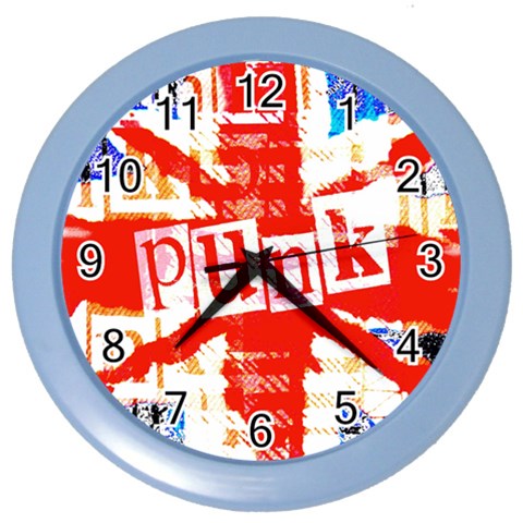 Punk Union Jack Color Wall Clock from ArtsNow.com Front
