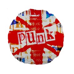 Punk Union Jack Standard 15  Premium Round Cushion  from ArtsNow.com Front