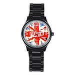 Punk Union Jack Stainless Steel Round Watch