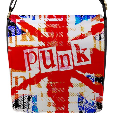 Punk Union Jack Flap Closure Messenger Bag (S) from ArtsNow.com Front