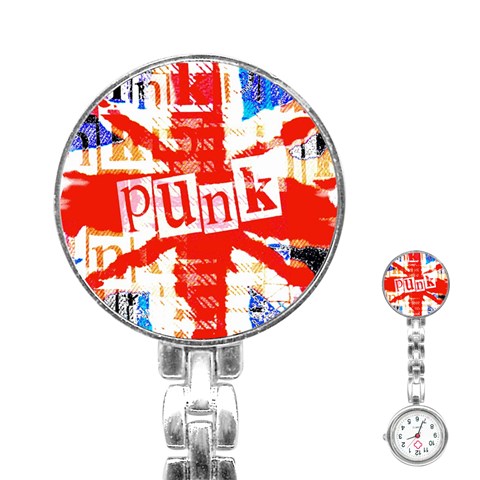 Punk Union Jack Stainless Steel Nurses Watch from ArtsNow.com Front