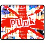 Punk Union Jack Double Sided Fleece Blanket (Medium)