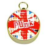 Punk Union Jack Gold Compass