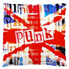 Punk Union Jack Large Flano Cushion Case (Two Sides) from ArtsNow.com Back