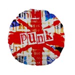 Punk Union Jack Standard 15  Premium Flano Round Cushion 