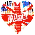 Punk Union Jack Wooden Puzzle Heart