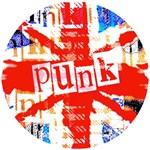 Punk Union Jack Wooden Puzzle Round
