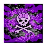 Purple Girly Skull Tile Coaster