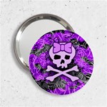 Purple Girly Skull 2.25  Handbag Mirror